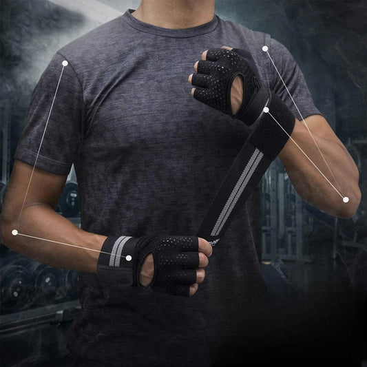 Dumbbell Gloves for Men & Women – Weightlifting, Crossfit, Bodybuilding, Workout Gym Gloves with Wrist Support
