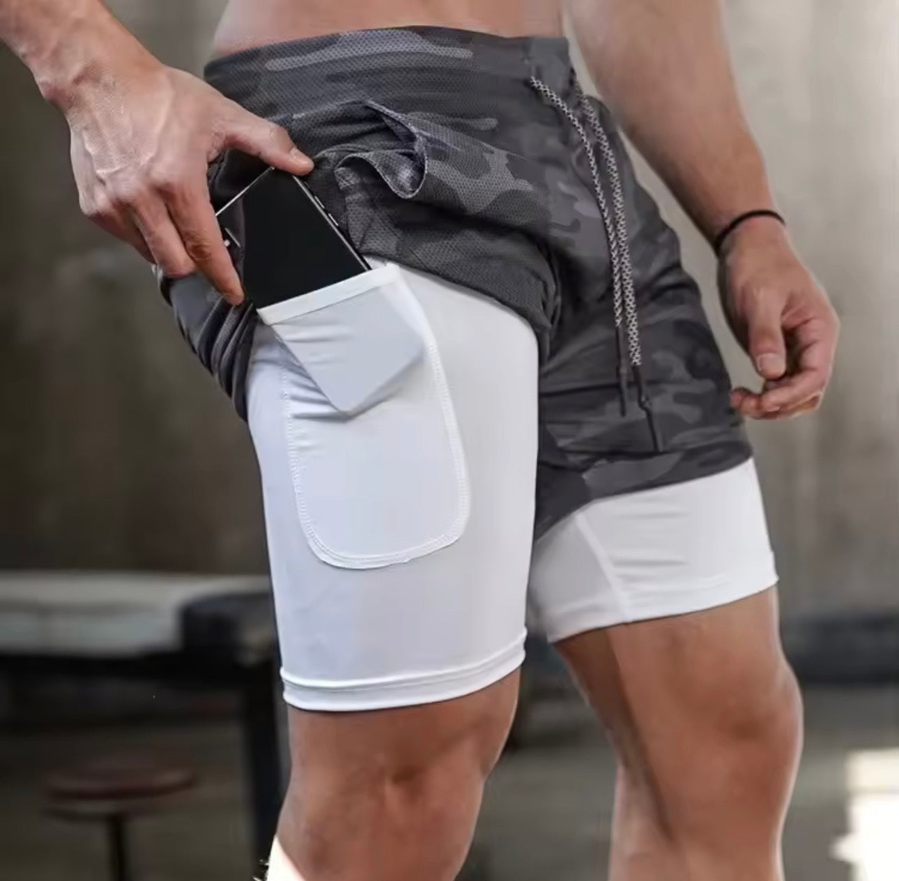 Camo Running Shorts Men Gym Sports Shorts 2 In 1
Quick Dry Workout Training Gym Fitness Jogging Shor