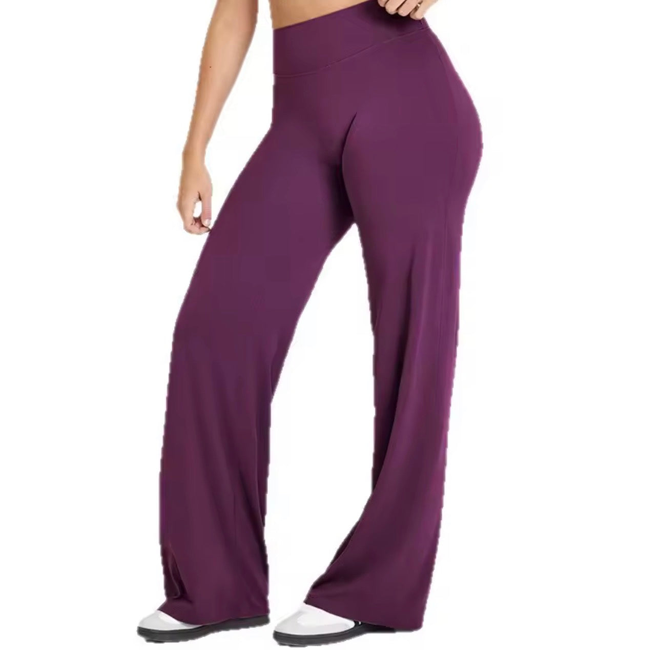 NCLAGEN Straight-Leg Pants Ultra Soft Butter Fabric Women's Mid-Waist Yoga Pants GYM Naked Feel Pilat