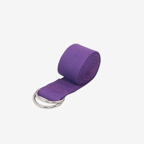 183×3.8cm Yoga Strap | Adjustable Cotton Exercise Belt with D-Ring Buckle for Yoga, Pilates & Stretching