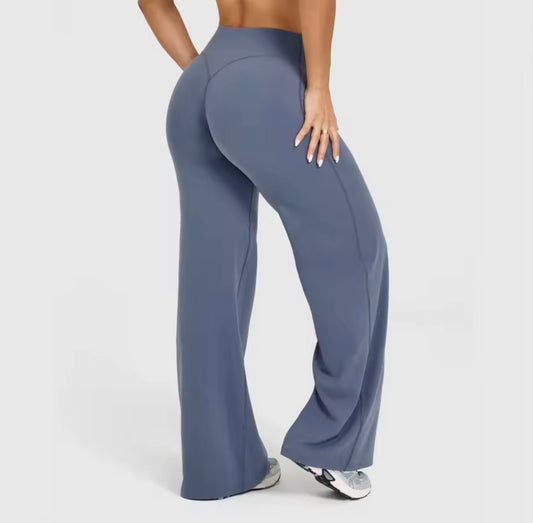 NCLAGEN Straight-Leg Pants Ultra Soft Butter Fabric Women's Mid-Waist Yoga Pants GYM Naked Feel Pilat