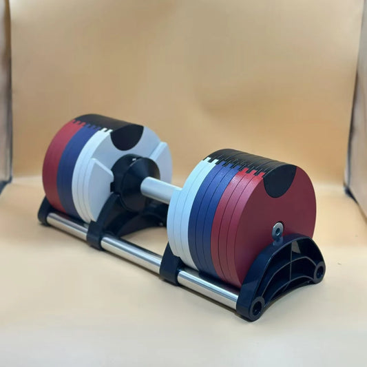 Adjustable Dumbbell Set – 2nd Generation Round Weights, 24kg/36kg, 2kg Increment, Home & Gym Fitness