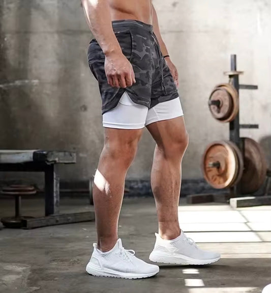 Camo Running Shorts Men Gym Sports Shorts 2 In 1
Quick Dry Workout Training Gym Fitness Jogging Shor