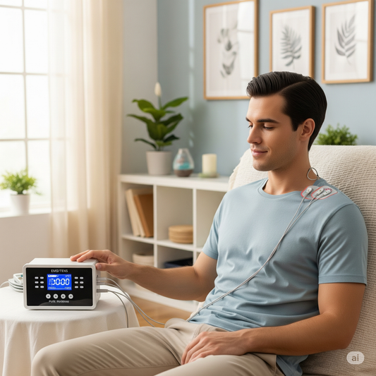 EMS Muscle Stimulator TENS Unit | Low Frequency Pulse Digital Body Massager for Pain Relief & Relaxation