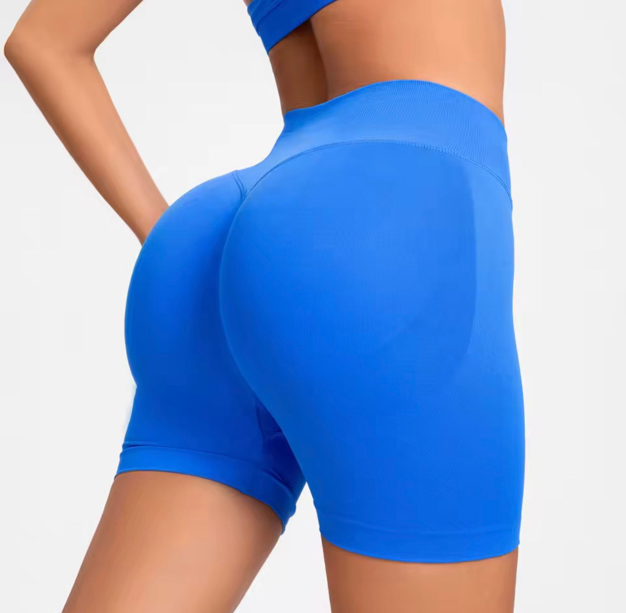 NCLAGEN Impact Shorts 4.5" Women Fitness Sports
Biker Shorts Low Ribbed Band Gym Workout Scrunch