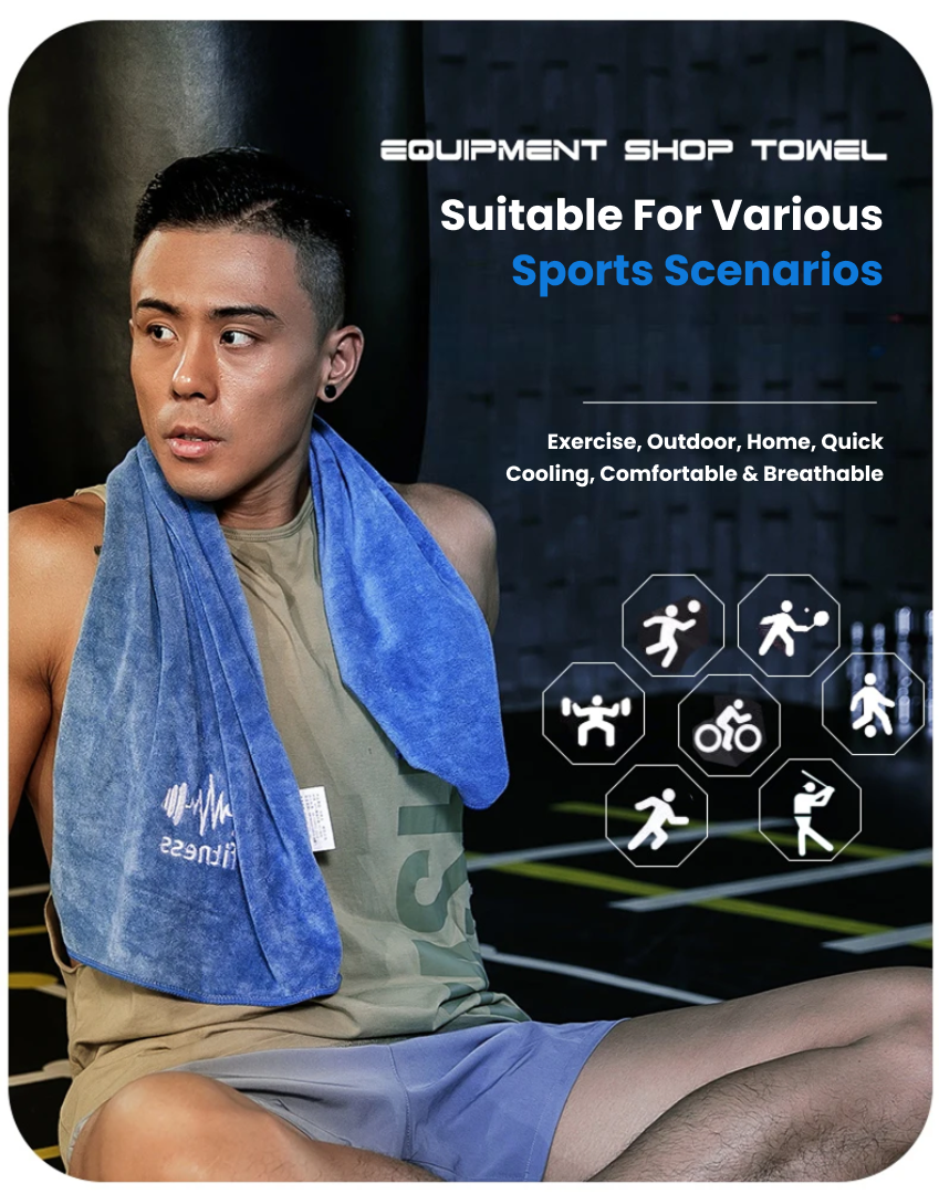Quick-Dry Fitness Towel – Multifunctional Gym, Sports & Swimming Microfiber Towel