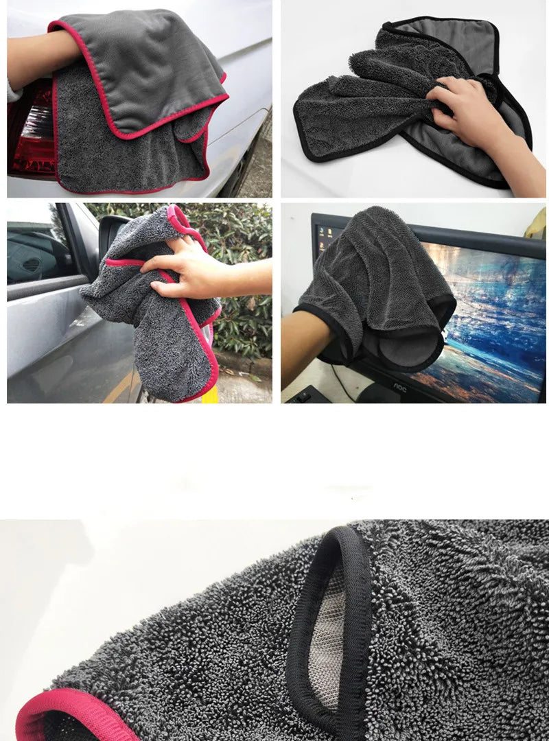 "60x90cm Microfiber Car Wash Towel – 600GSM Extra Soft, Super Absorbent & Quick-Dry"
