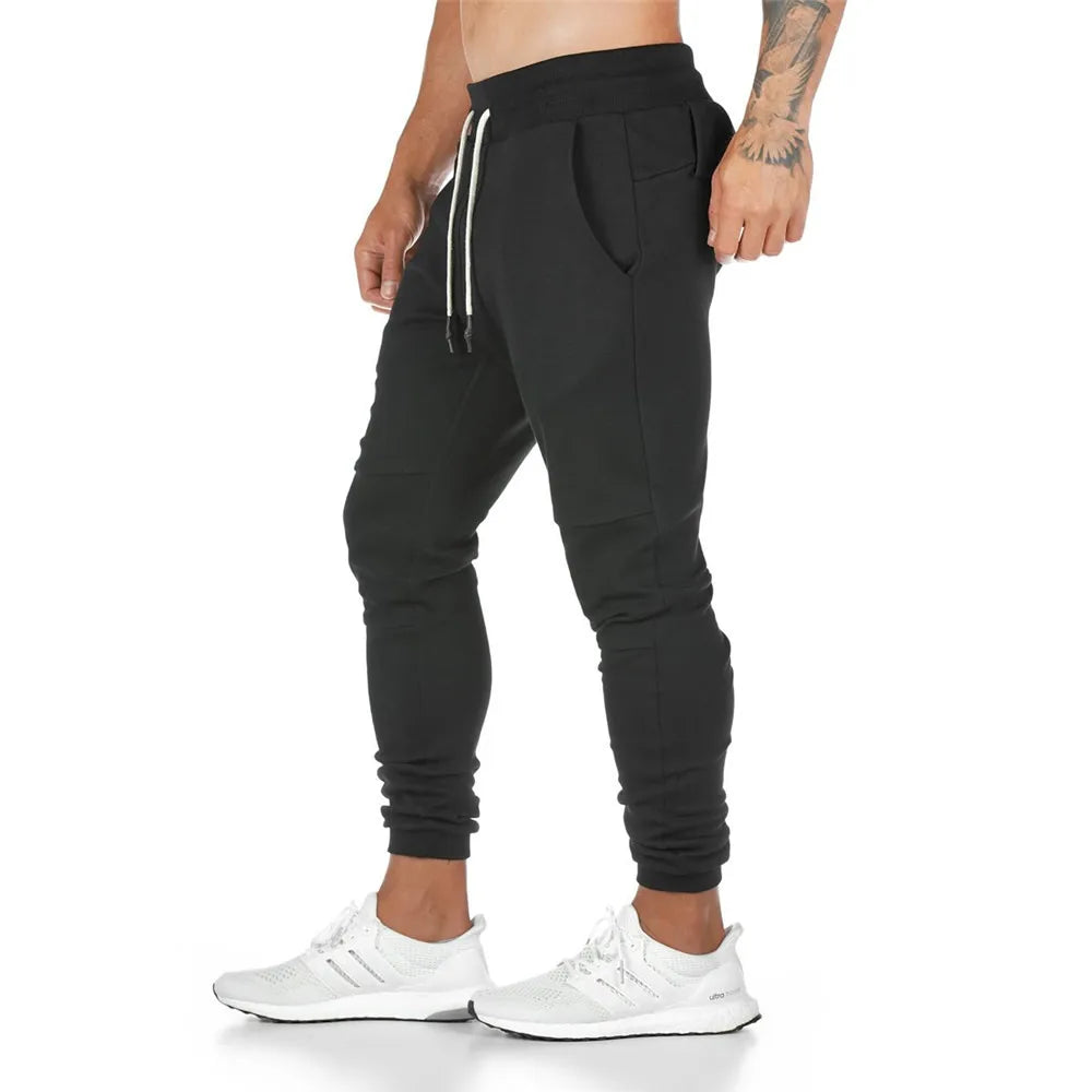 Joggers Sweatpants for Men – Casual Slim Fit Gym & Fitness Pants with Zipper Pockets