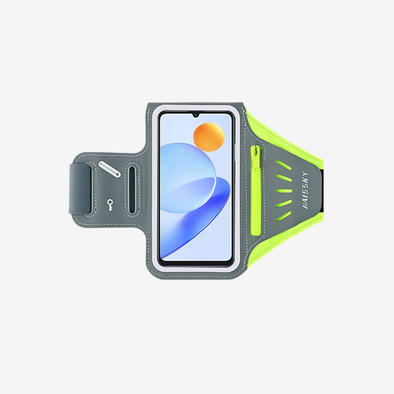 HAISSKY Running Armband Phone Holder for iPhone & Android – Waterproof Sports Arm Bag with Zipper Pocket for Gym, Jogging & Cycling