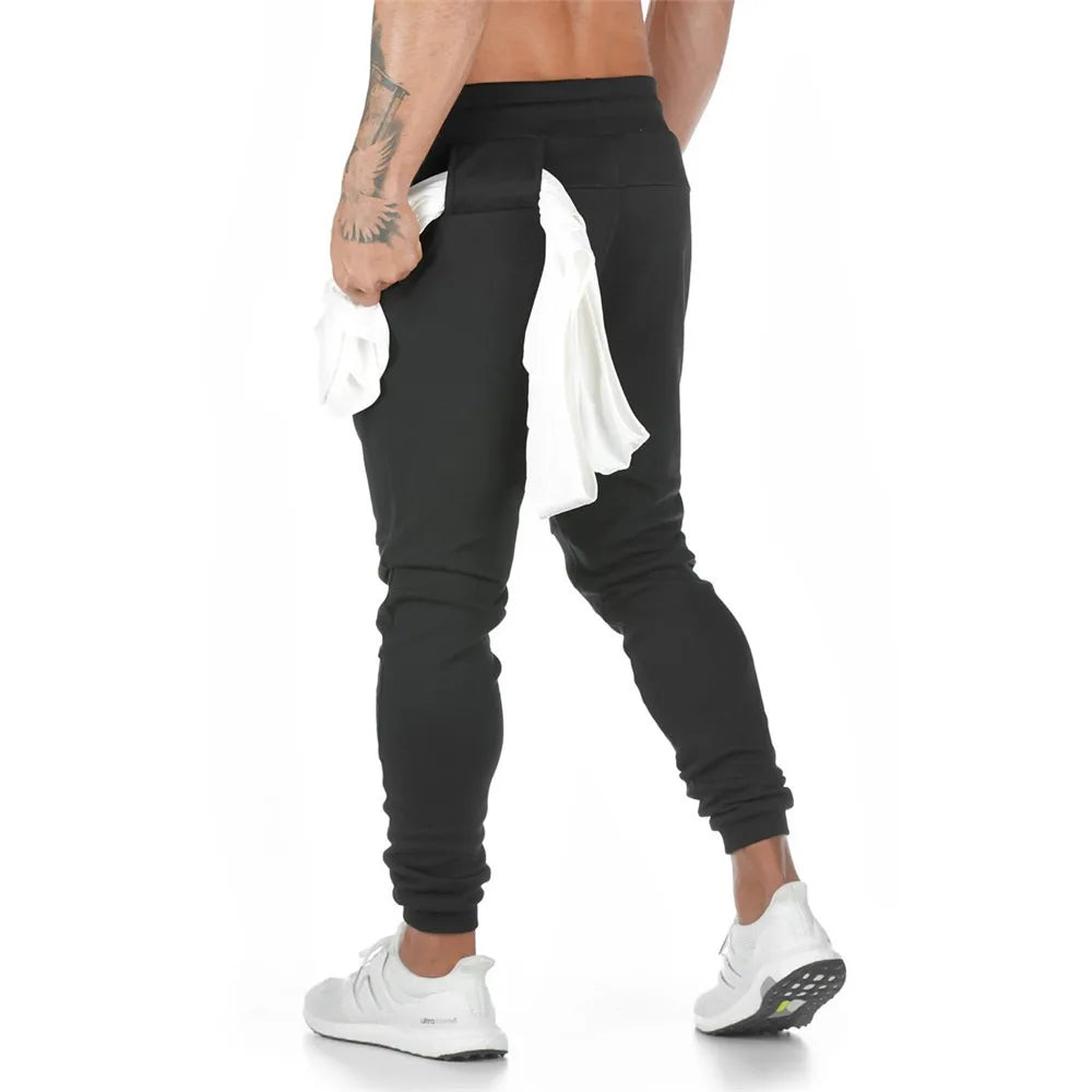 Joggers Sweatpants for Men – Casual Slim Fit Gym & Fitness Pants with Zipper Pockets