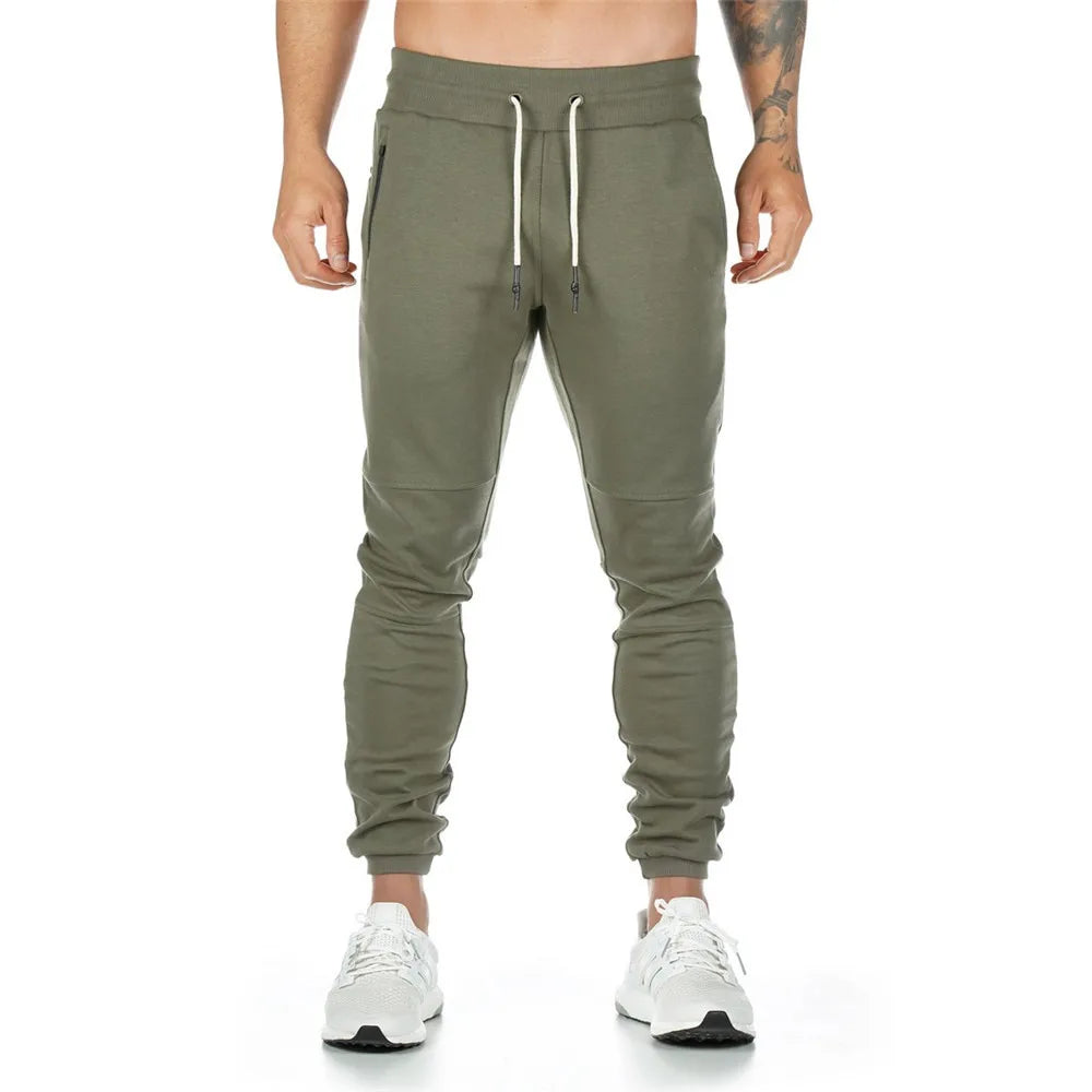 Joggers Sweatpants for Men – Casual Slim Fit Gym & Fitness Pants with Zipper Pockets