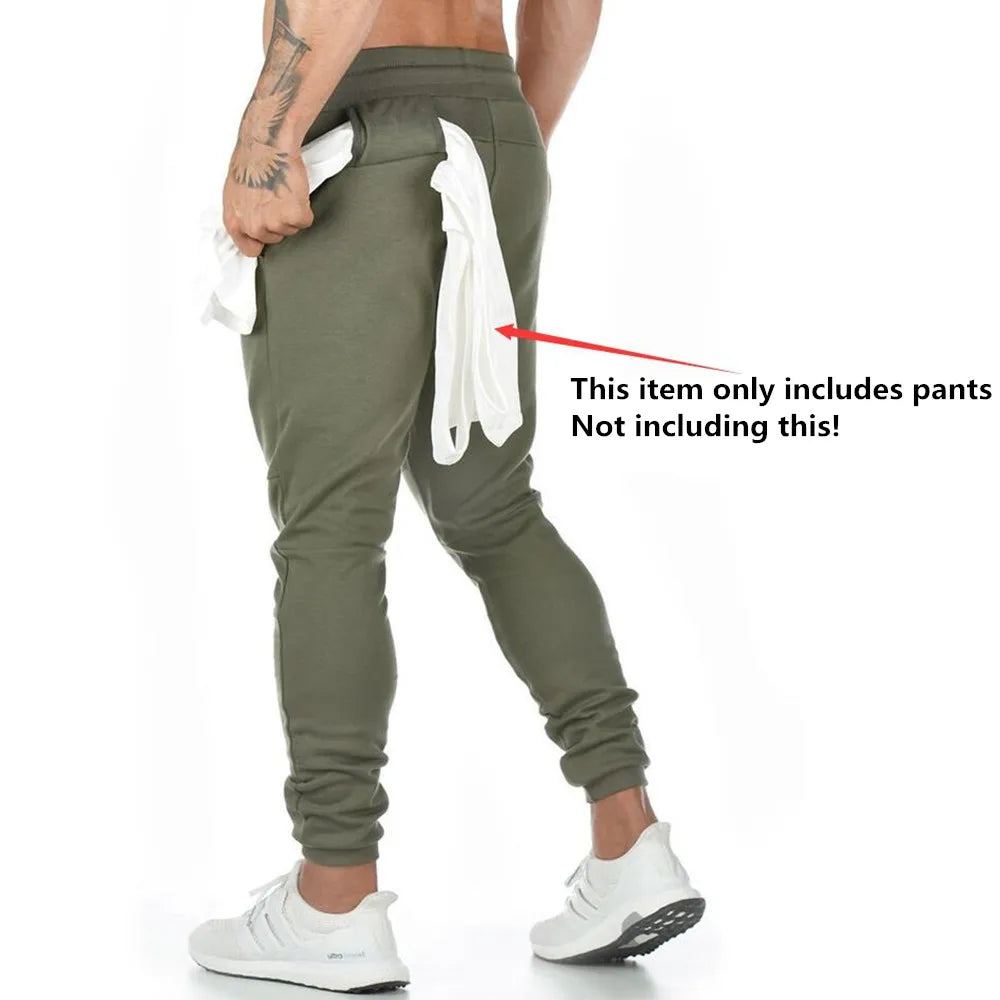 Joggers Sweatpants for Men – Casual Slim Fit Gym & Fitness Pants with Zipper Pockets