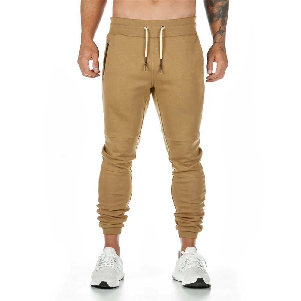 Joggers Sweatpants for Men – Casual Slim Fit Gym & Fitness Pants with Zipper Pockets