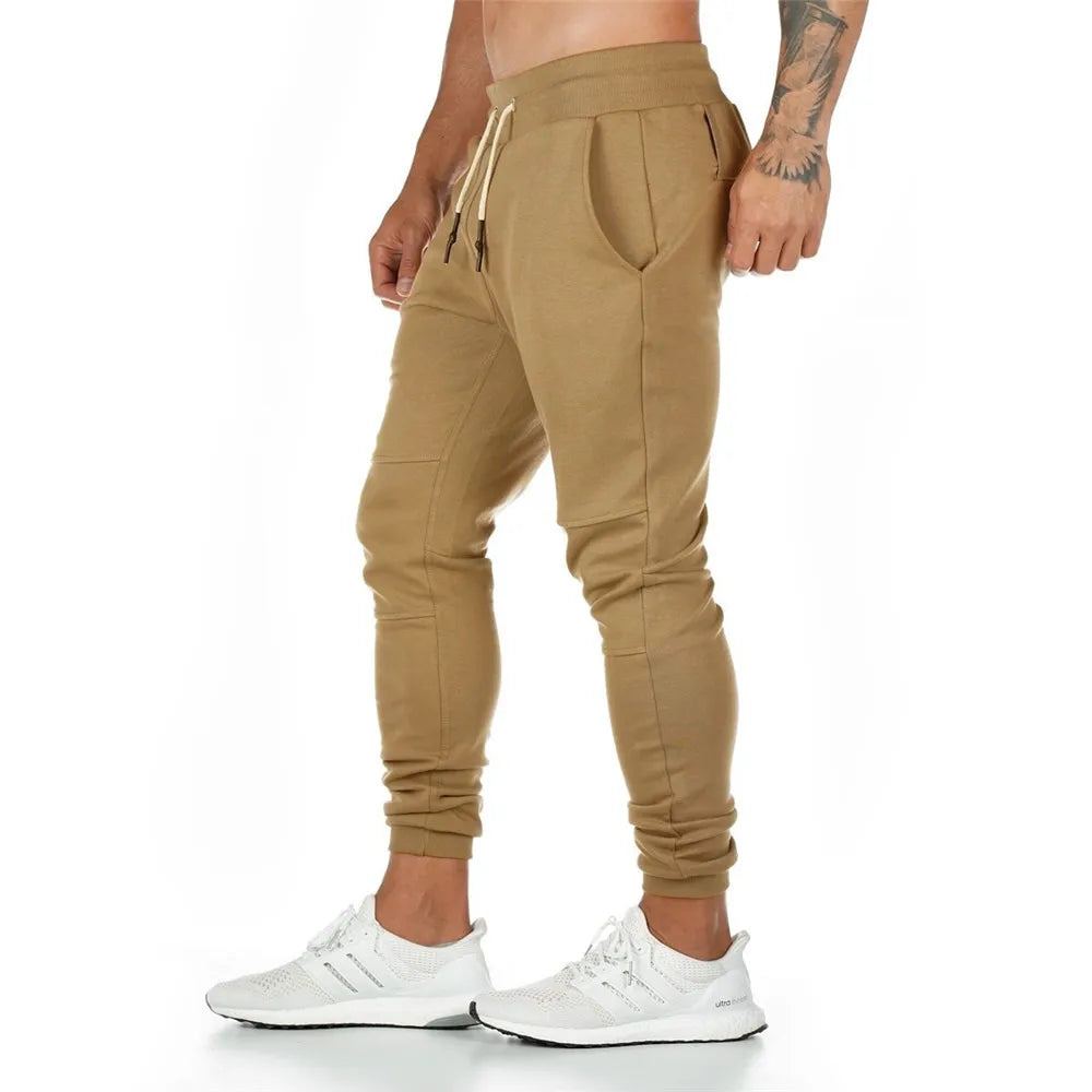 Joggers Sweatpants for Men – Casual Slim Fit Gym & Fitness Pants with Zipper Pockets