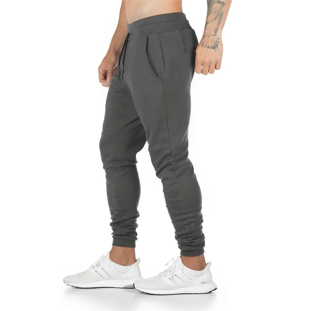 Joggers Sweatpants for Men – Casual Slim Fit Gym & Fitness Pants with Zipper Pockets