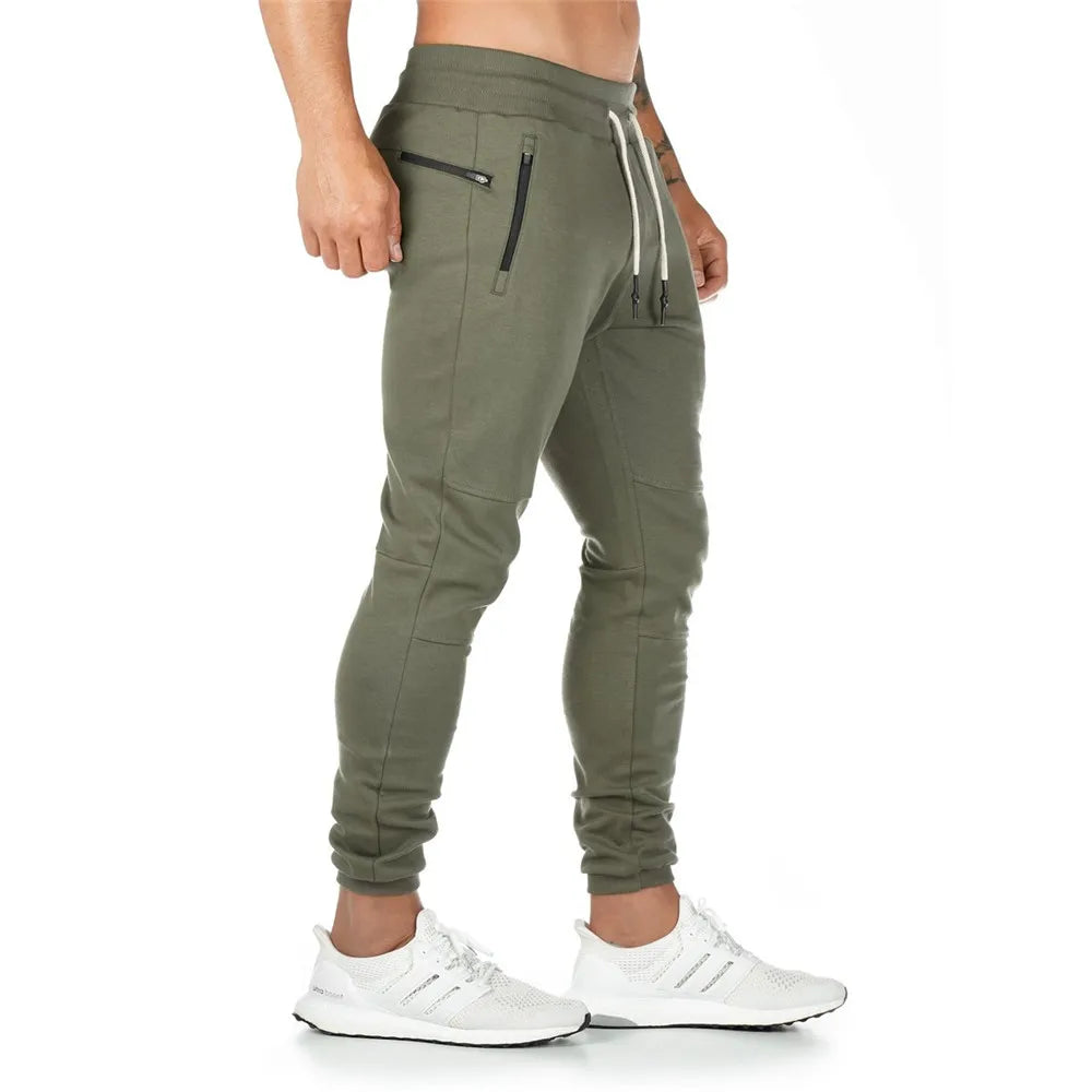 Joggers Sweatpants for Men – Casual Slim Fit Gym & Fitness Pants with Zipper Pockets