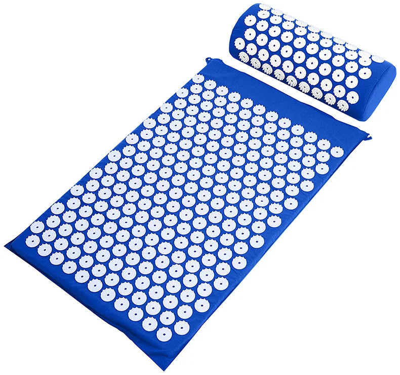 Acupressure Massage Mat & Pillow Set – Stress Relief, Back & Neck Pain Therapy, Relaxation Cushion