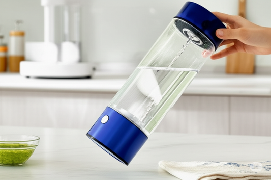 Hydrogen Water Bottle – Portable Hydrogen Generator Cup, Rechargeable Ionizer, Glass Health Bottle