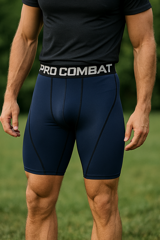Men's Compression Gym Shorts with Pockets | Athletic Workout Leggings