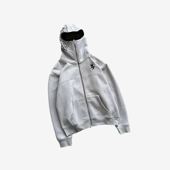 Men's Vintage Oversized Zip-Up Hoodie – Hip Hop Streetwear Sweatshirt
