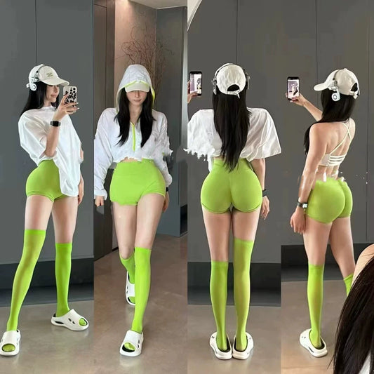 Fashion New Product High Waist Abdominal Elastic Breathable Quick-Drying Running Shorts Sports Yoga Shorts Super Hip Female Summer