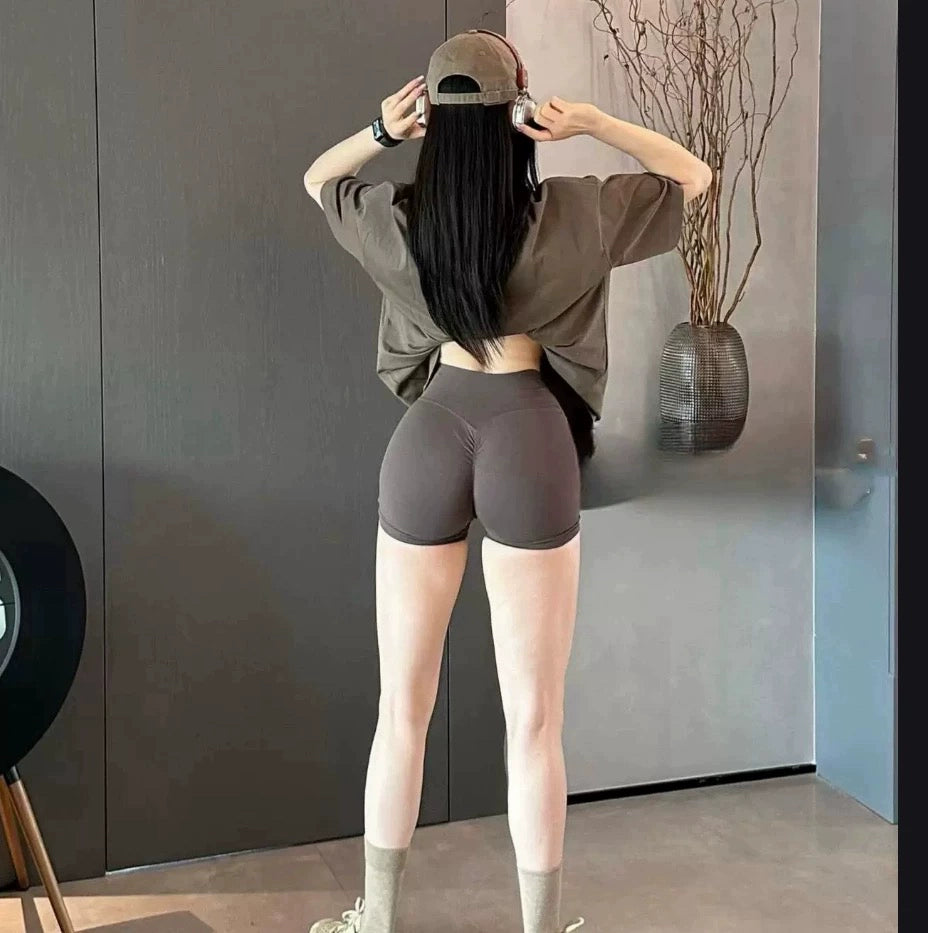 Fashion New Product High Waist Abdominal Elastic Breathable Quick-Drying Running Shorts Sports Yoga Shorts Super Hip Female Summer