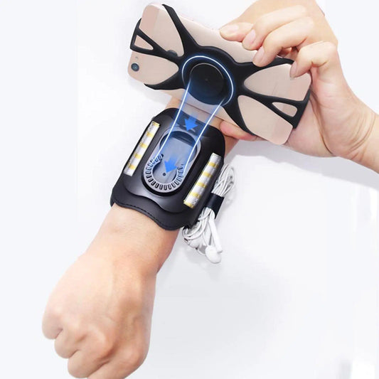 360° Rotatable Running Armband Phone Holder – Adjustable Sports Wristband for 4–7 inch Smartphones