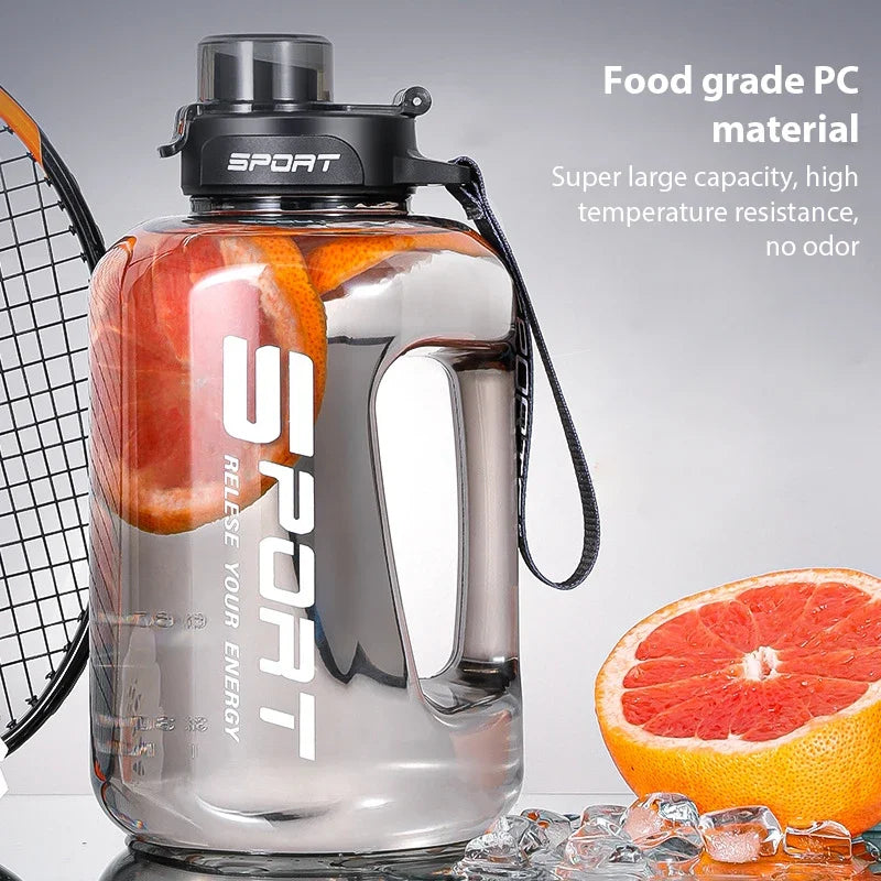 Premium Fitness & Sports Water Bottle – Large Capacity (1.2L / 1.7L / 2.5L) | Leakproof, BPA-Free, with Hydration Markings for Gym, Cycling & Outdoor