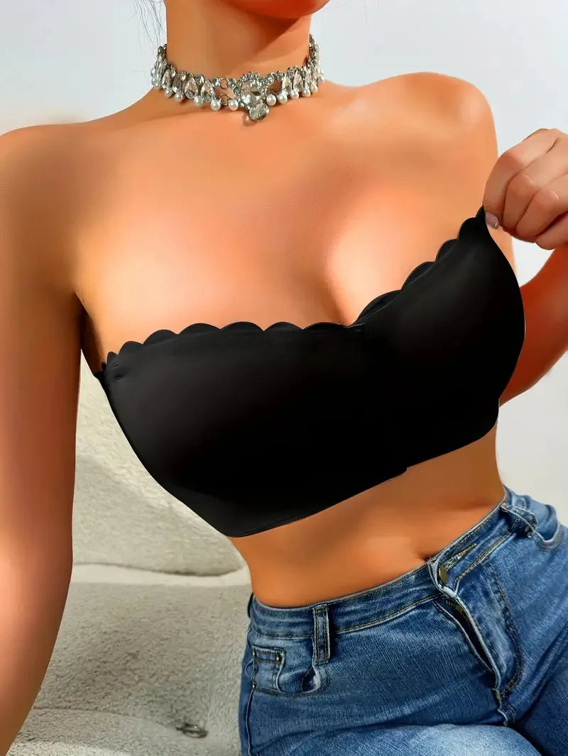 Seamless Strapless Bra for Women – Front Buckle, Push-Up, Sports & Everyday Wear