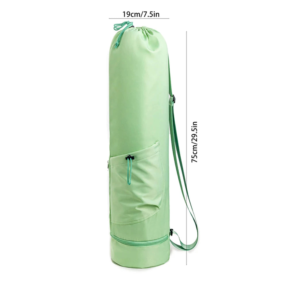 Travel Yoga Mat Bag – Waterproof Nylon Backpack, Sports & Gym Carrier Bag with Large Storage