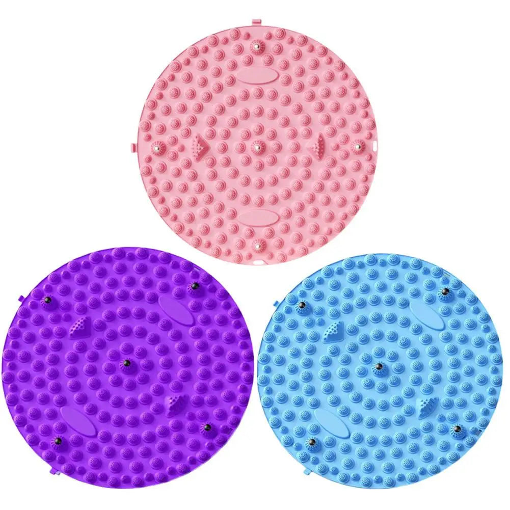 Foot Yoga Acupressure Massage Mat – Round Reflexology Board for Foot Pain Relief, Muscle Relaxation & Yoga Fitness