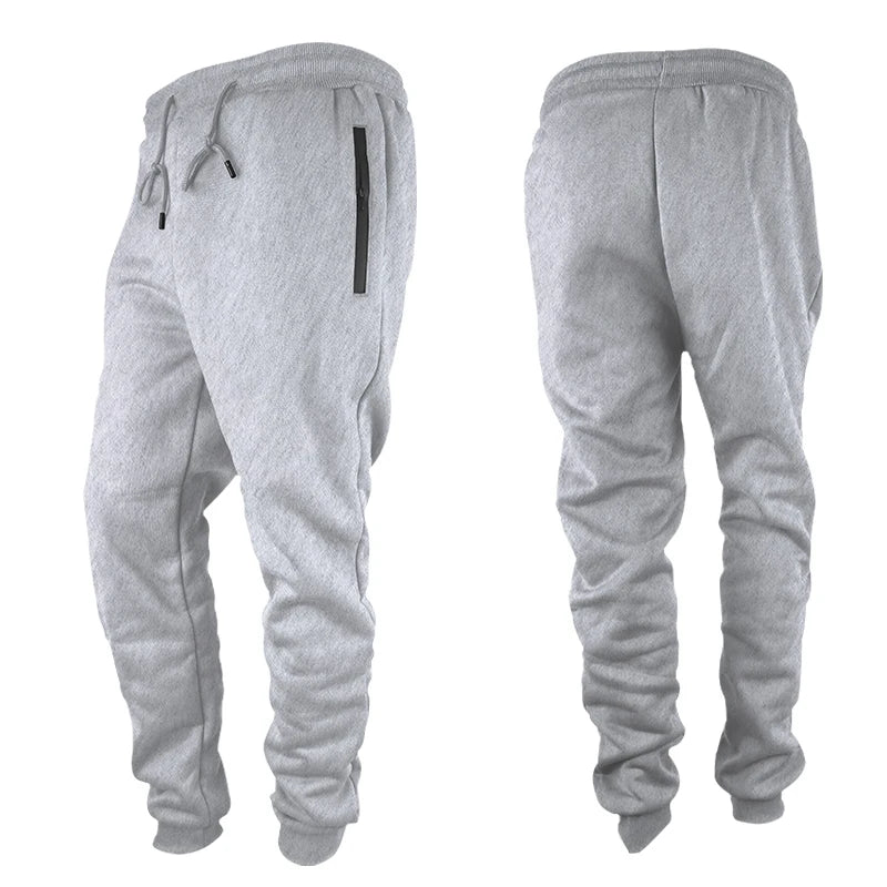 Men's Zippered Joggers – Slim Fit Sweatpants for Workout & Running