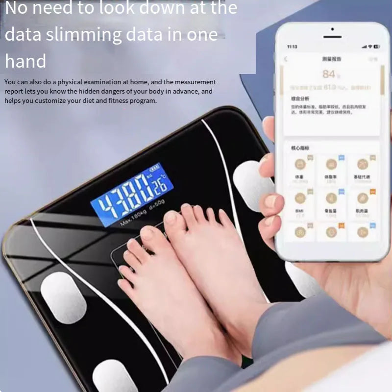 Smart APP Bluetooth Body Fat Scale – Digital Bathroom Weight Scale & Body Composition Analyzer