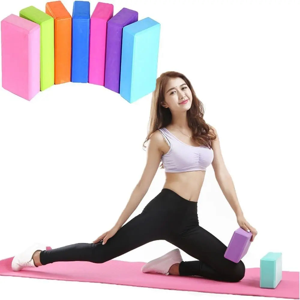 Colored EVA Yoga Block – Non-Slip Foam Yoga Brick for Pilates, Stretching & Fitness Training