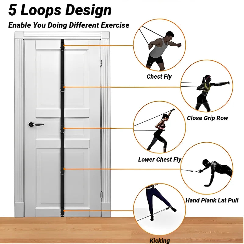 Door Anchor Strap for Resistance Bands – Portable Home Fitness Band Holder for Strength Training & Exercise