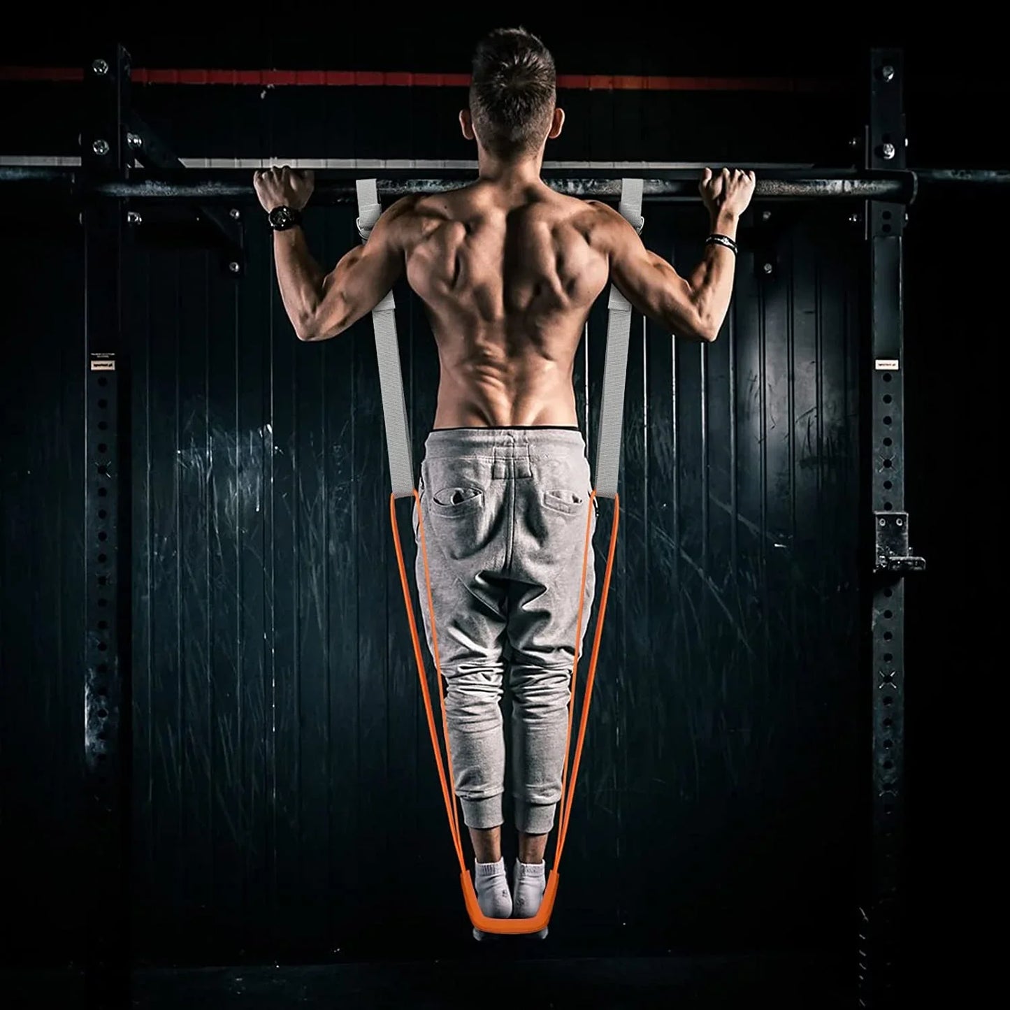 Pull Up Assistance Bands Set – Adjustable Resistance Straps with Knee/Feet Support