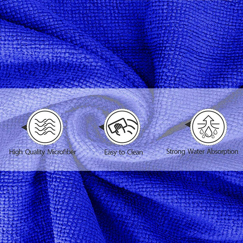"1–20pcs Microfiber Cleaning Towels – Car Wash, Drying & Household Quick-Dry Cloths"