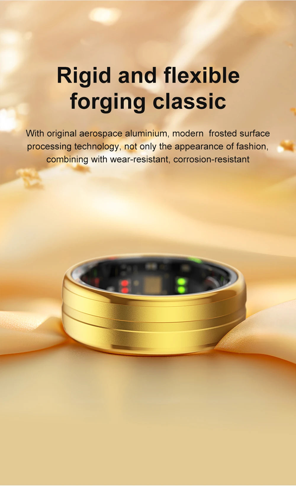 R06 Smart Ring – Health Monitor for Men & Women | Waterproof IP68 5ATM Fitness Tracker with Heart Rate, Blood Oxygen & Sleep Tracking