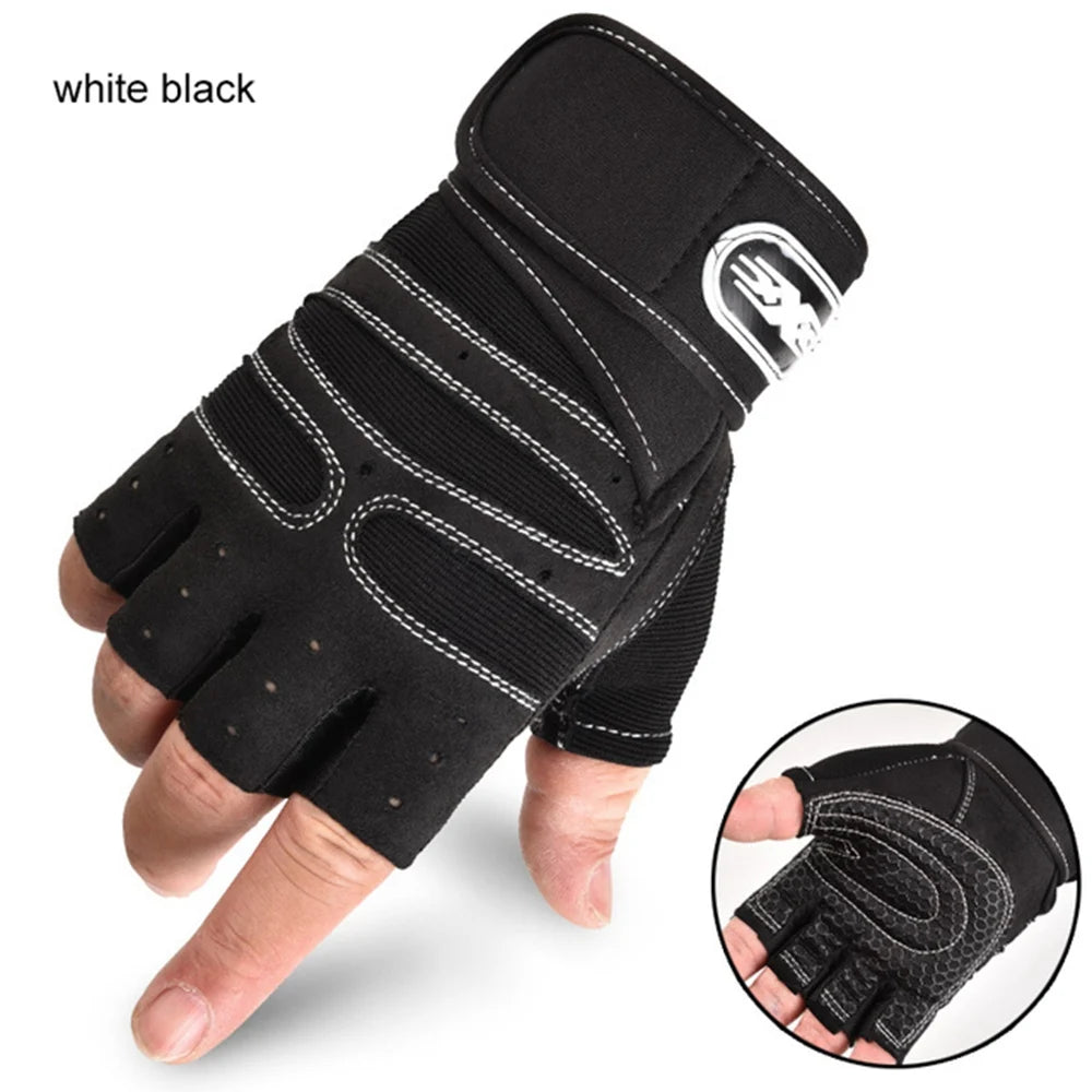 Workout Gloves with Wrist Wrap – Half Finger Training Gloves for Men & Women, Weight Lifting & Fitness