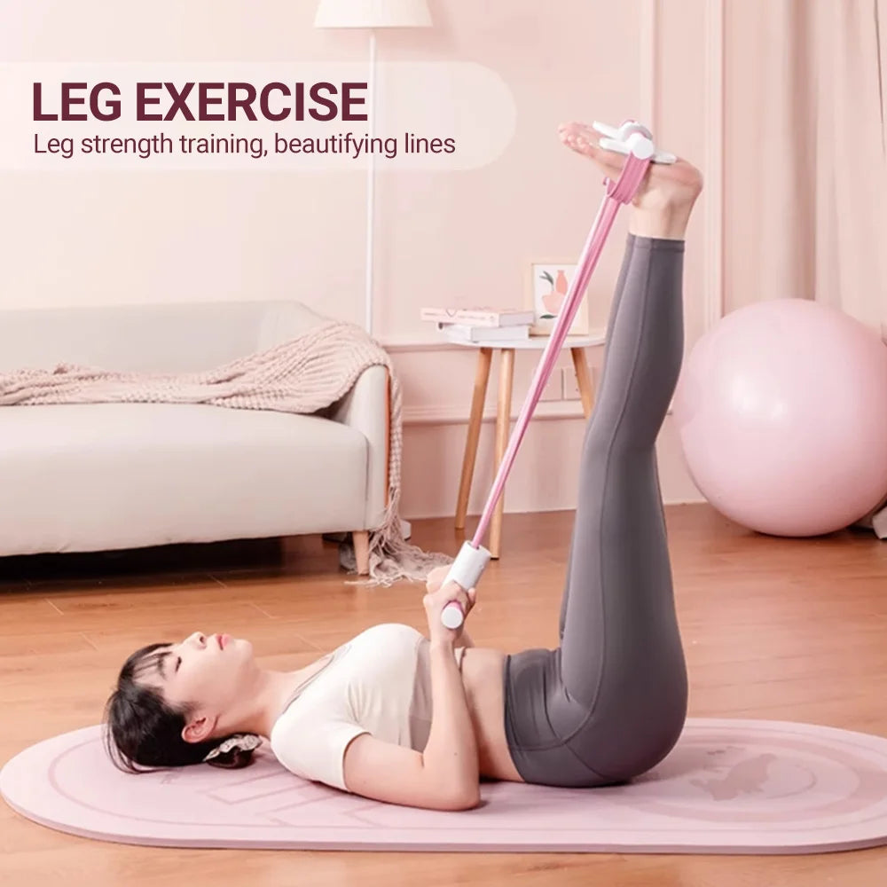 Resistance Bands 6-Tube Yoga Pedal Puller – Multifunctional Exercise Band for Home Workouts, Yoga, Pilates & Strength Training