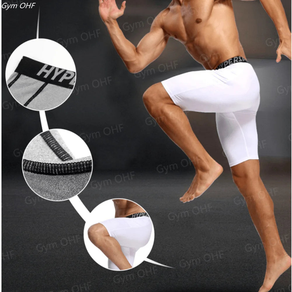 Men's Compression Gym Shorts with Pockets | Athletic Workout Leggings