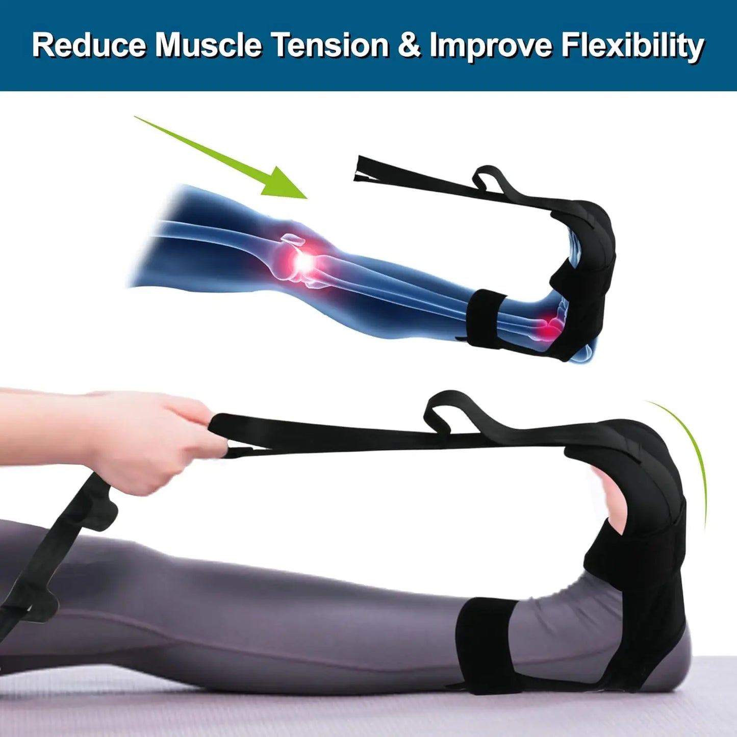 Yoga Stretching Strap – Adjustable Cotton Belt with D-Ring Buckle for Flexibility, Pilates & Fitness