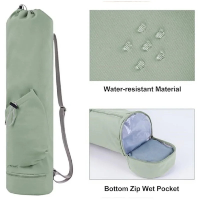 Travel Yoga Mat Bag – Waterproof Nylon Backpack, Sports & Gym Carrier Bag with Large Storage