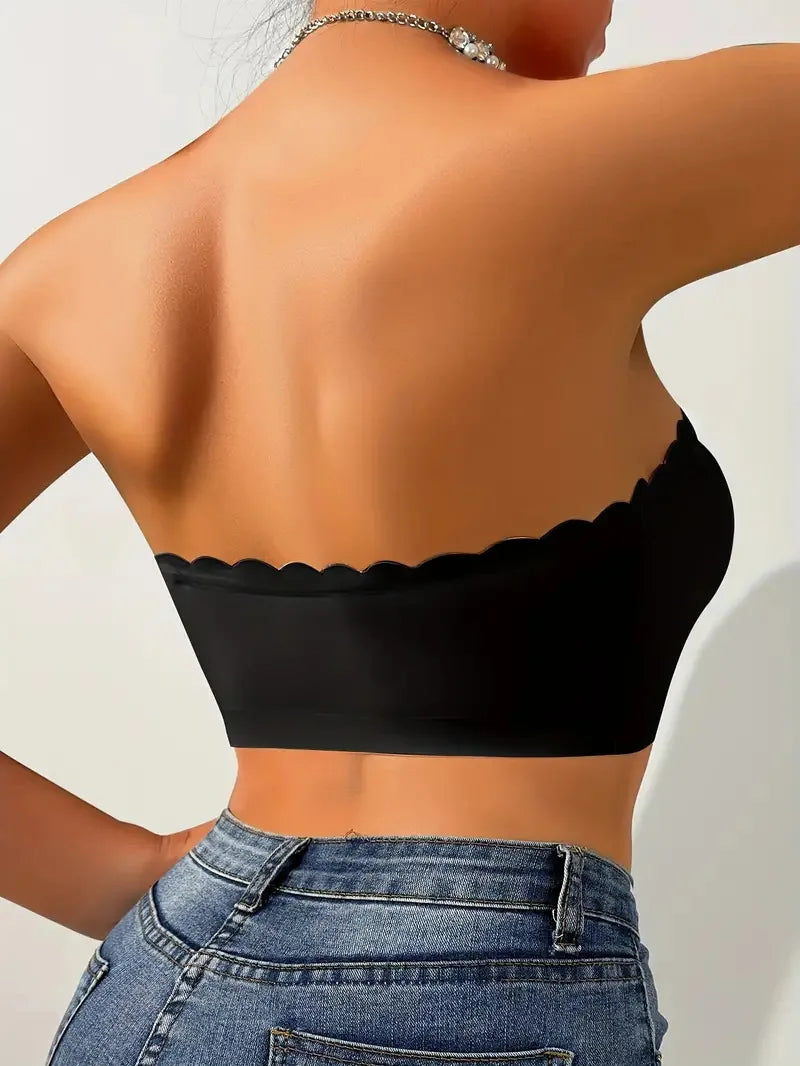 Seamless Strapless Bra for Women – Front Buckle, Push-Up, Sports & Everyday Wear