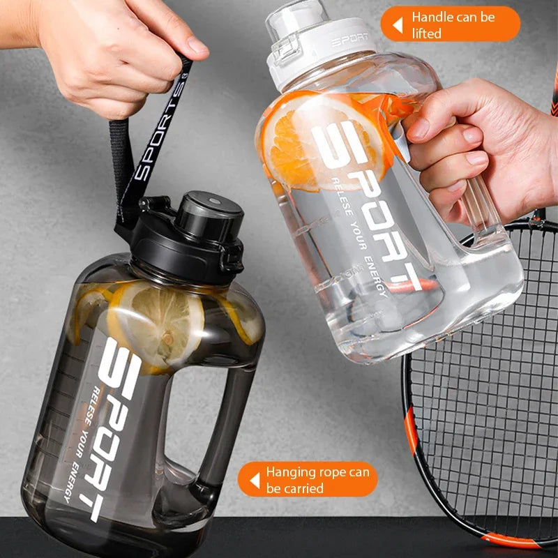 Premium Fitness & Sports Water Bottle – Large Capacity (1.2L / 1.7L / 2.5L) | Leakproof, BPA-Free, with Hydration Markings for Gym, Cycling & Outdoor