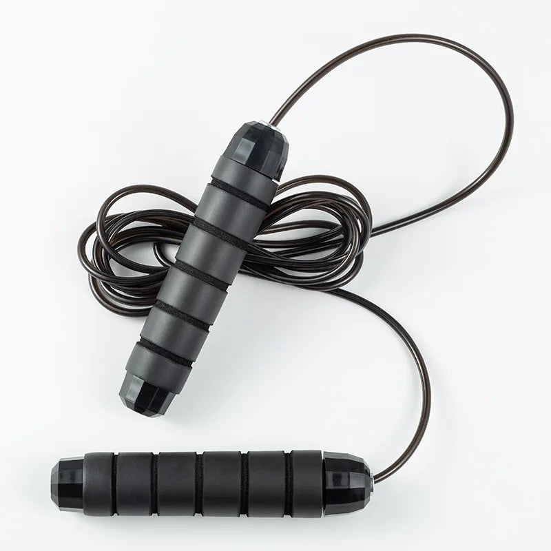 Steel Wire Skipping Rope with Bearings | Adjustable Speed Jump Rope for Fitness & Weight Loss