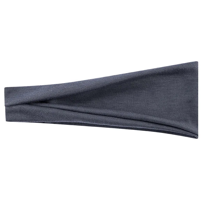 Women’s Solid Turban Headband – Elastic Yoga Hairband, Fashion & Makeup Styling