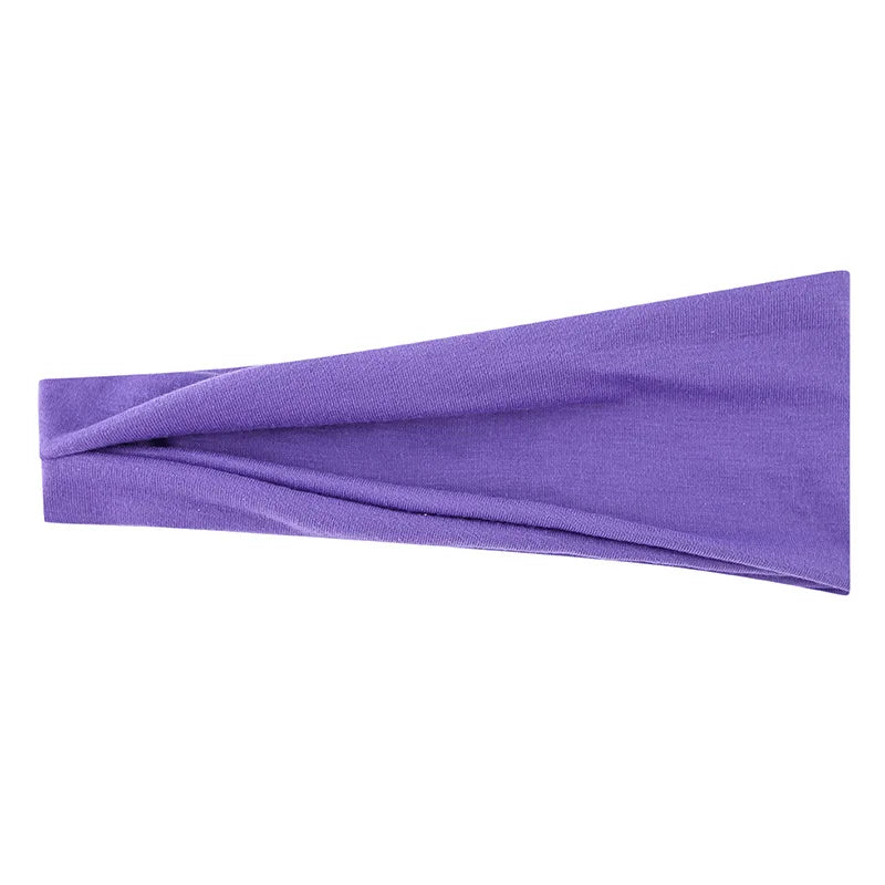 Women’s Solid Turban Headband – Elastic Yoga Hairband, Fashion & Makeup Styling