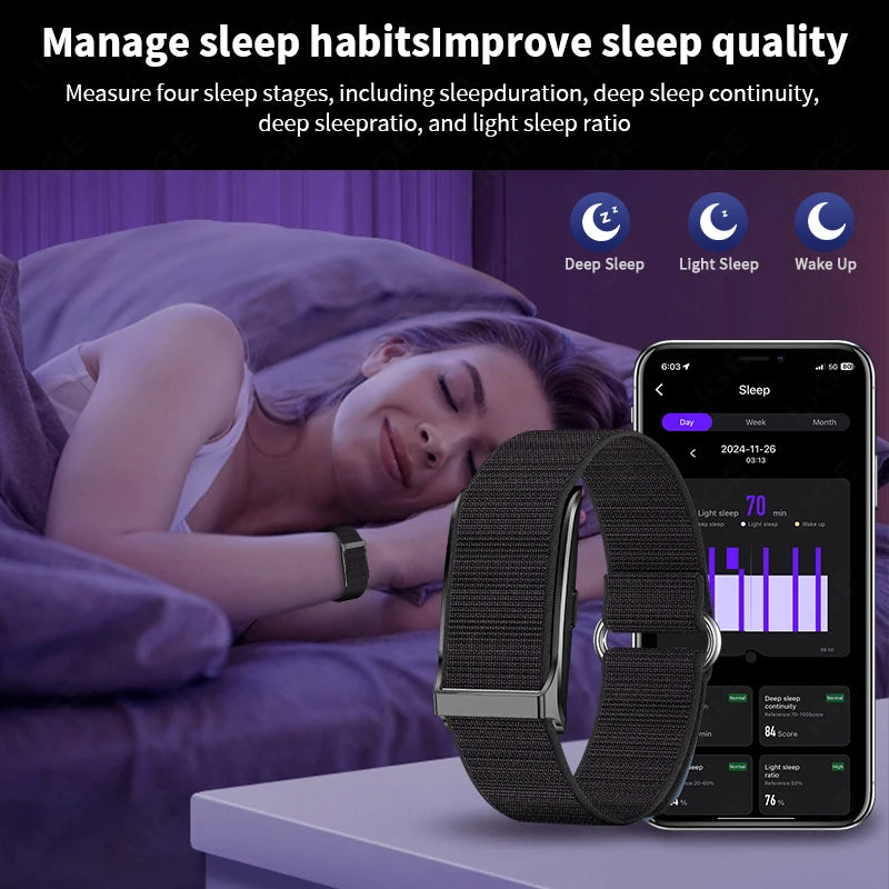 LIGE Smartwatch Bluetooth Fitness Tracker with Heart Rate, Blood Oxygen & 24H Health Monitoring