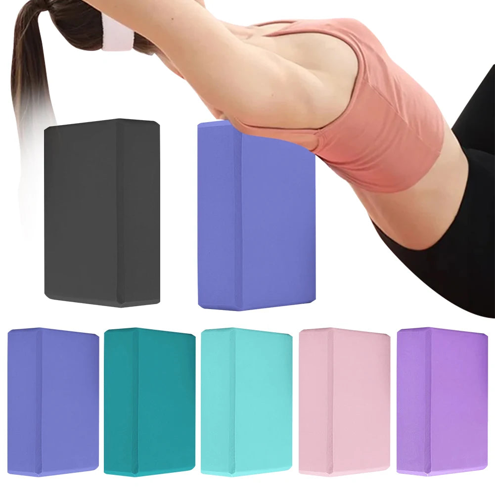 EVA Yoga Block – Solid Color High Density Foam Brick for Yoga, Pilates & Fitness Training – Non-Slip, Moisture-Proof Balance Block